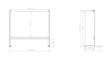 Line drawing with side panels