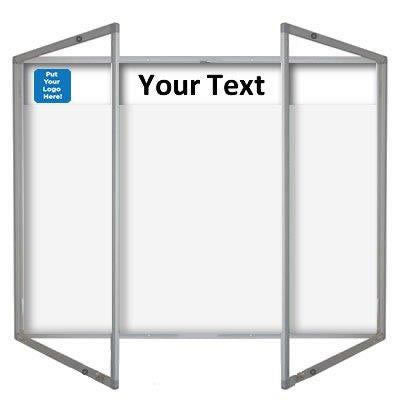 Magnetic Tamperproof Whiteboard Aluminium Frame and Printed Header Panel