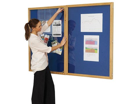 Double Door Oxford Blue Oak Frame