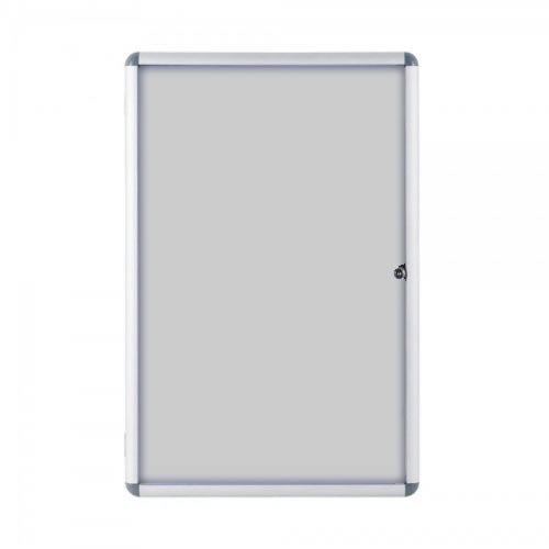Economy Felt Lockable Tamperproof Noticeboard Pitts Presentation