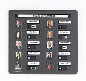 10 Photo Staff in/out Board