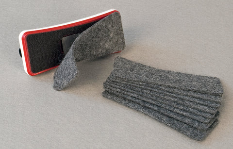 Refill pads for magnetic eraser with pen holder