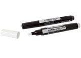 White or black marker pens in packs of 4 of the same colour