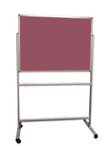 Pitts Fixed Mobile Double-sided Fabric Noticeboard with Camira Lucia
