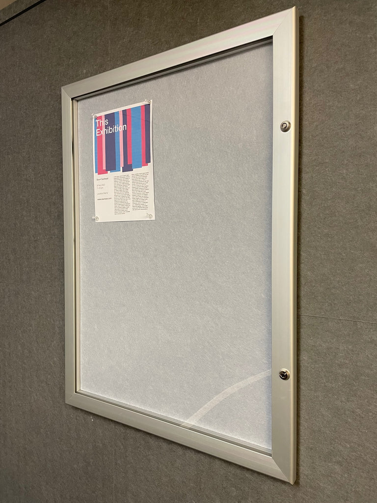 External Silver Satin Anodised Key Lock Showcase Pitts Presentation