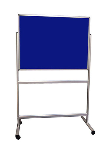 Double sided Blue Felt Fixed Mobile Noticeboard