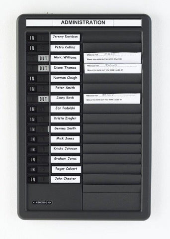 Pitts Message Centre In/Out Boards
