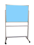 Pitts Fixed Mobile Double-sided Fabric Noticeboard with Camira Lucia