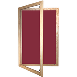 Tamperproof Lockable Noticeboard Wooden Frame Corded Hessian